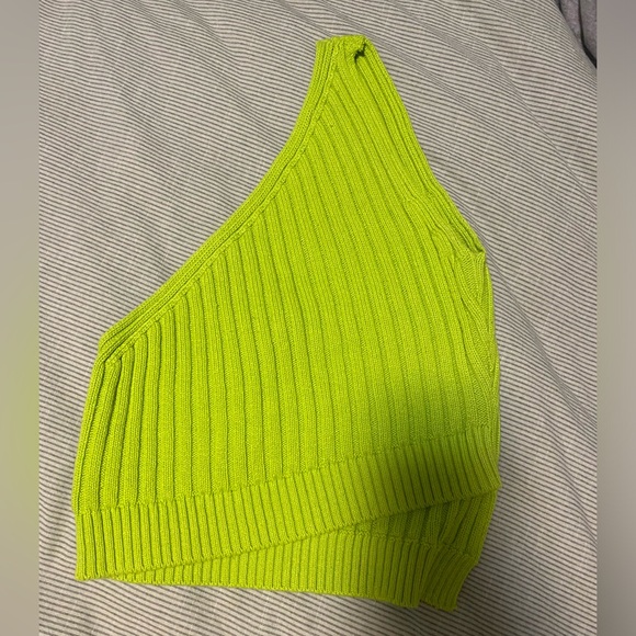 Zara knit one shoulder asymmetrical top - Picture 2 of 4